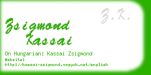 zsigmond kassai business card